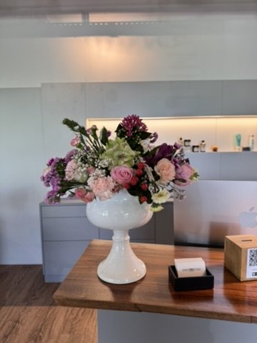 Blumen am Empfang